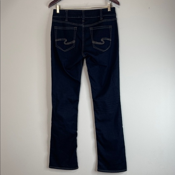 Silver Jeans Co Suki Slim Boot Jeans Blue Dark Wash Stretch Denim Mid Rise 30x33 - Picture 7 of 11